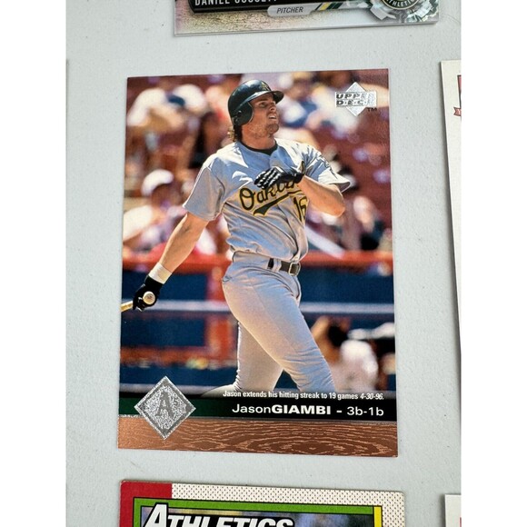 Oakland A’s 12 Card Lot NM Eckersley x3 Giambi x5 Henderson Chapman Gossett - Picture 8 of 13